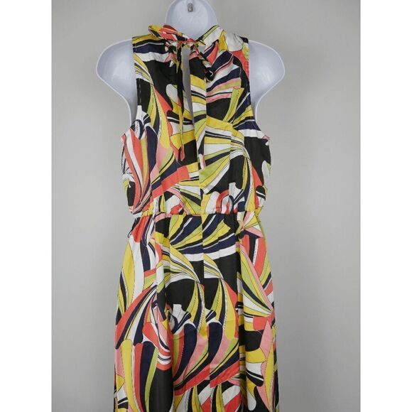 ANNE KLEIN Women's Encore Printed Halter Midi Dress 4 - Picture 5 of 11